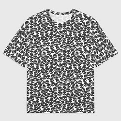 Мужская футболка оверсайз Череп мелкий