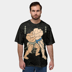 Футболка оверсайз мужская Сумо, цвет: 3D-принт — фото 2