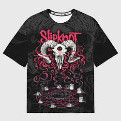Футболка оверсайз мужская Slipknot - goat skull, цвет: 3D-принт