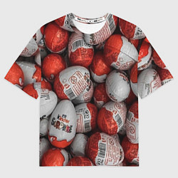 Футболка оверсайз мужская Фон из киндер сюрприз, цвет: 3D-принт