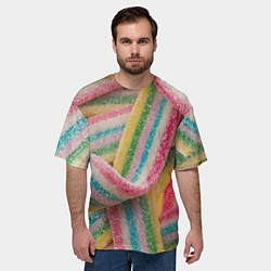Футболка оверсайз мужская Мармеладная лента, цвет: 3D-принт — фото 2
