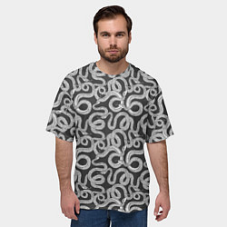 Футболка оверсайз мужская Змея с языком, цвет: 3D-принт — фото 2