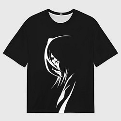 Мужская футболка оверсайз Силуэт девушки Кучики Рукия