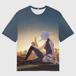 Мужская футболка оверсайз Грустная Люси