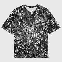Футболка оверсайз мужская Стальные узоры, цвет: 3D-принт