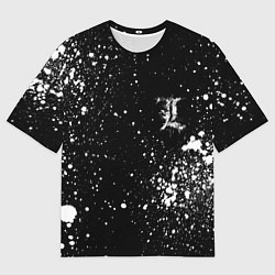 Футболка оверсайз мужская Тетрадь смерти брызги, цвет: 3D-принт