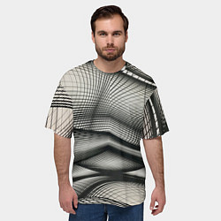 Футболка оверсайз мужская Переплетение сетей, цвет: 3D-принт — фото 2