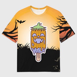 Футболка оверсайз мужская Тыквенное мороженое, цвет: 3D-принт