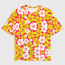 Футболка оверсайз мужская Hawaiian kaleidoscope, цвет: 3D-принт