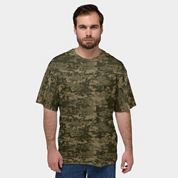 Футболка оверсайз мужская Камуфляж AOR-1 мелкий, цвет: 3D-принт — фото 2