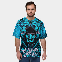 Футболка оверсайз мужская Самурай Electro, цвет: 3D-принт — фото 2