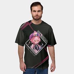 Футболка оверсайз мужская Дори в ромбике, цвет: 3D-принт — фото 2