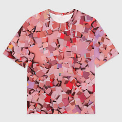 Футболка оверсайз мужская Розовые кубы, цвет: 3D-принт