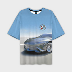 Мужская футболка оверсайз Buick concept в пустыне