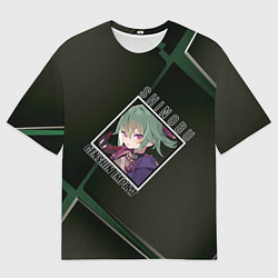 Футболка оверсайз мужская Куки Синобу в ромбе, цвет: 3D-принт