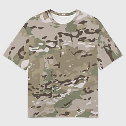 Футболка оверсайз мужская Камуфляж Multicam, цвет: 3D-принт