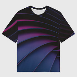 Футболка оверсайз мужская Спиральные тёмные пластины, цвет: 3D-принт