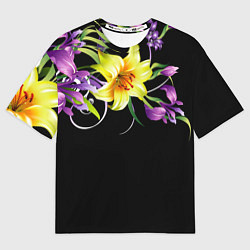 Мужская футболка оверсайз Лилии
