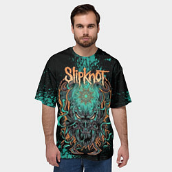 Футболка оверсайз мужская Slipknot monster, цвет: 3D-принт — фото 2
