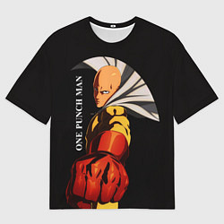 Футболка оверсайз мужская Сайтама Ванпанчмен, цвет: 3D-принт