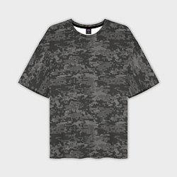 Мужская футболка оверсайз Камуфляж AOR-2 серый пиксель