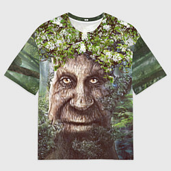 Мужская футболка оверсайз Мудрое Таинственное Дерево