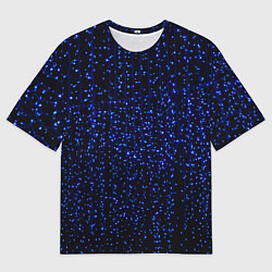 Футболка оверсайз мужская Праздничные неоновые огоньки, цвет: 3D-принт
