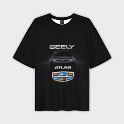 Футболка оверсайз мужская Geely Атлас, цвет: 3D-принт