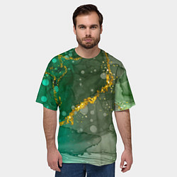 Футболка оверсайз мужская Изумрудная фантазия, цвет: 3D-принт — фото 2