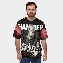 Футболка оверсайз мужская Slipknot Hammer, цвет: 3D-принт — фото 2