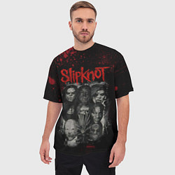 Футболка оверсайз мужская Slipknot dark, цвет: 3D-принт — фото 2