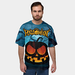 Футболка оверсайз мужская Halloween pumpkins, цвет: 3D-принт — фото 2
