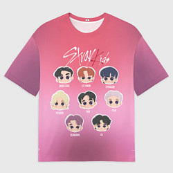 Футболка оверсайз мужская Chibi Stray Kids, цвет: 3D-принт