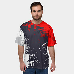 Футболка оверсайз мужская Абстрактные брызги, цвет: 3D-принт — фото 2