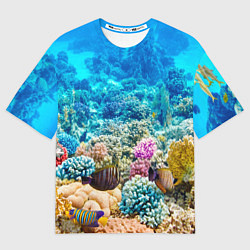 Футболка оверсайз мужская Дно морское, цвет: 3D-принт