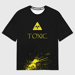 Футболка оверсайз мужская TOXIC - Биологическая опасность, цвет: 3D-принт