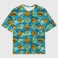 Футболка оверсайз мужская Фольга от шоколадной конфеты - текстура, цвет: 3D-принт