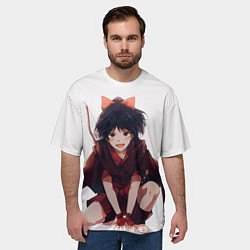 Футболка оверсайз мужская Мороха - Ясяхимэ Принцесса полудемон, цвет: 3D-принт — фото 2