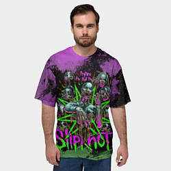 Футболка оверсайз мужская Slipknot satan, цвет: 3D-принт — фото 2