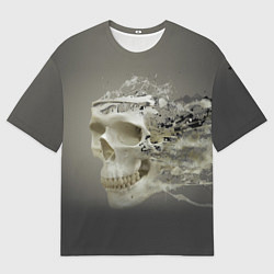 Футболка оверсайз мужская Vanguard skull - destroyed, цвет: 3D-принт