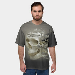 Футболка оверсайз мужская Vanguard skull - destroyed, цвет: 3D-принт — фото 2