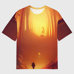 Футболка оверсайз мужская Темная ведьма колдует в жутком лесу, цвет: 3D-принт