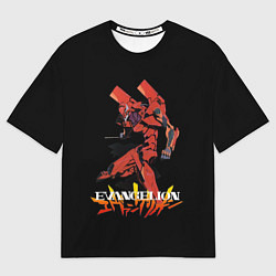 Футболка оверсайз мужская Evangelion Eva02, цвет: 3D-принт