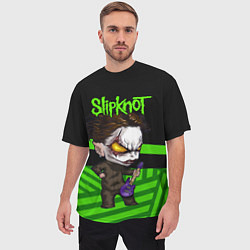 Футболка оверсайз мужская Slipknot dark green, цвет: 3D-принт — фото 2