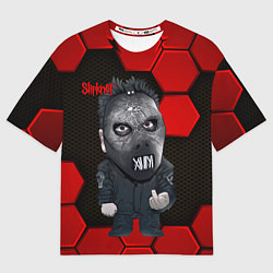 Мужская футболка оверсайз Slipknot объемные плиты