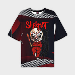 Футболка оверсайз мужская Slipknot бита, цвет: 3D-принт