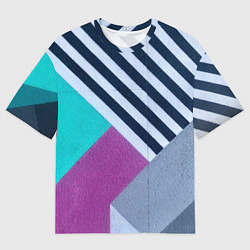 Футболка оверсайз мужская Разнообразные абстрактные паттерны, цвет: 3D-принт