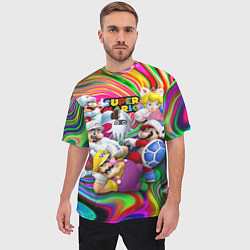 Футболка оверсайз мужская Super Mario - Gaming aesthetics - Collage, цвет: 3D-принт — фото 2