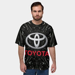 Футболка оверсайз мужская Тойота, эмблема, автомобильная тема, цвет: 3D-принт — фото 2