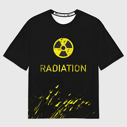 Футболка оверсайз мужская Radiation - радиационная опасность, цвет: 3D-принт